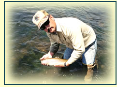 Bill showing off trout caught on the Henry's Fork River